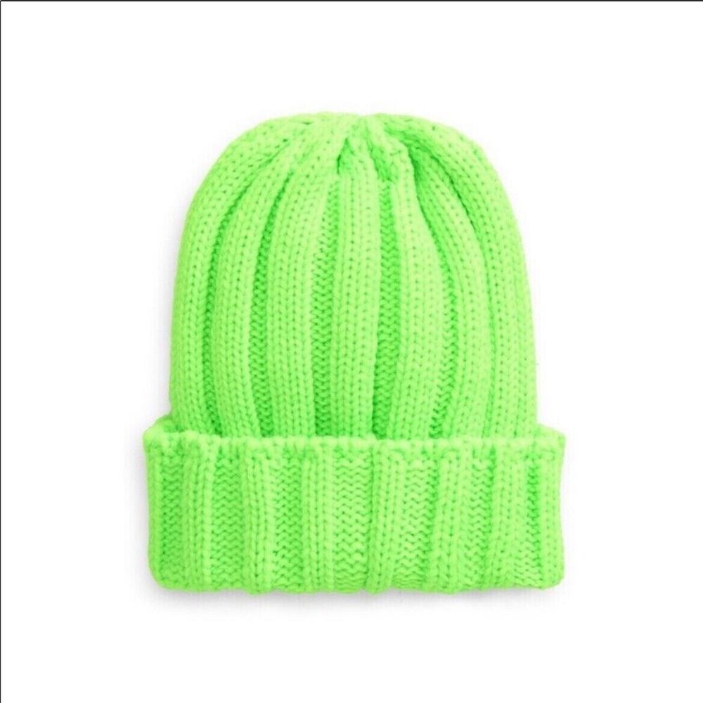 BP Girls Green Knit Beanie Hat